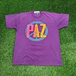 Vintage 1990 La-Paz Shirt Womens XL 22x28 Purple Spellout
